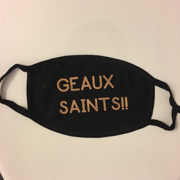 2 New New Orleans Saints Fan Face Masks Men Adult - Picture 2 of 2